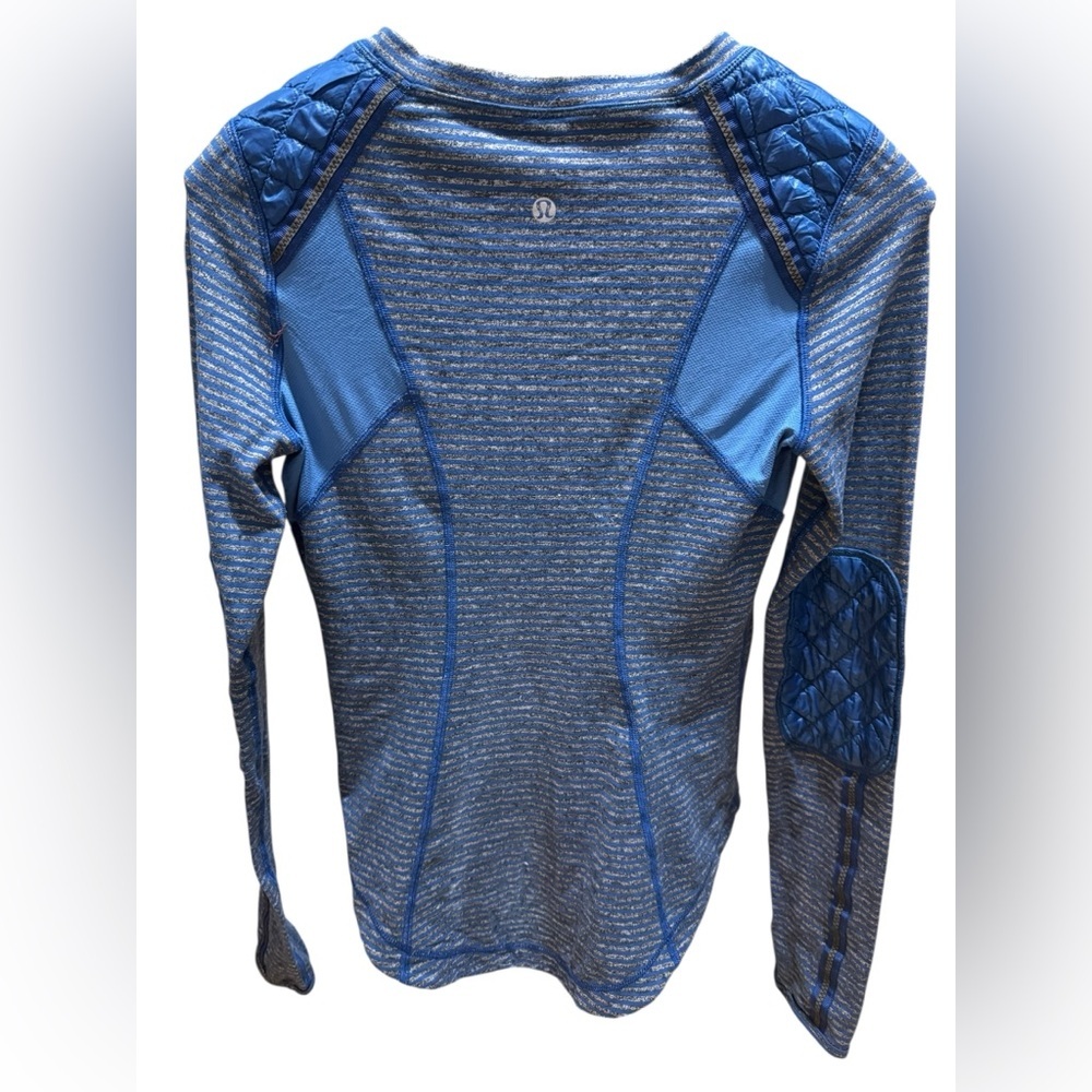 Lululemon Athletica Blue and Gray Striped Top Size L - Picture 9 of 15